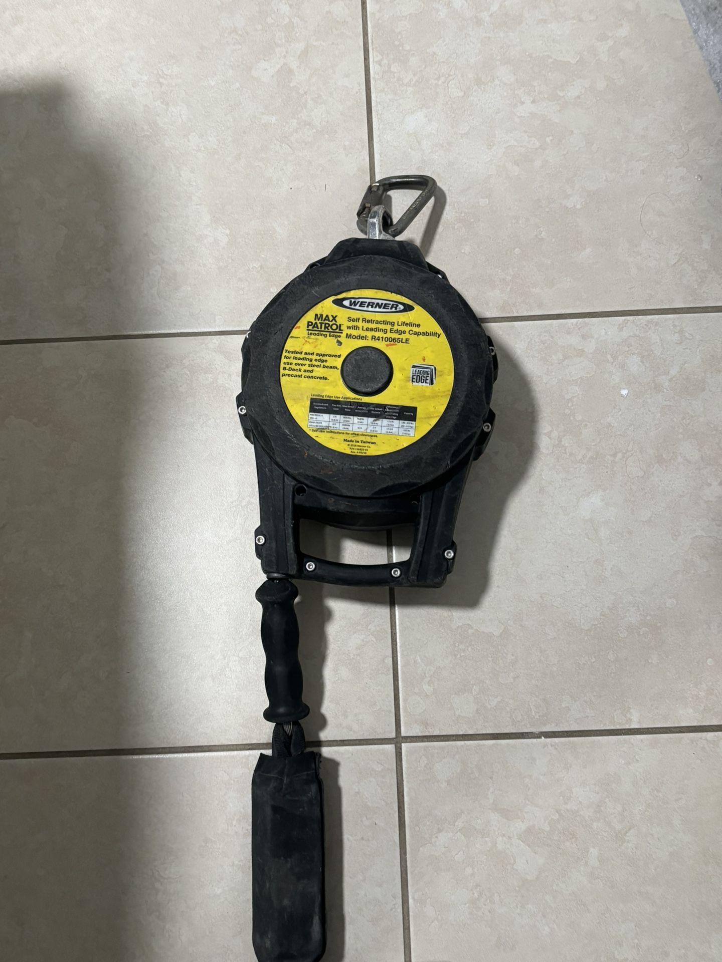 65ft Yoyó/ self-retracting fall protector grande/big de cable