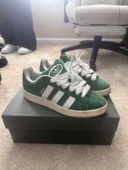 Green Adidas Campus Shoes (Size 9.5)
