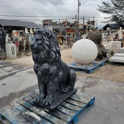 Concrete Large Lion Statue / Cement Garden Lions