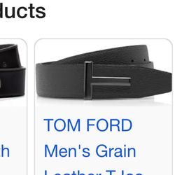 Brand New Men Authentic TOM FORD Belt Black Size Italy, 100 Price $250