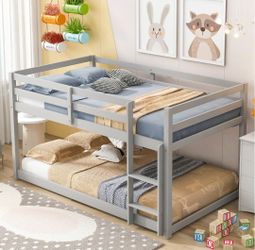 Twin Grey Pine Bunk Bed