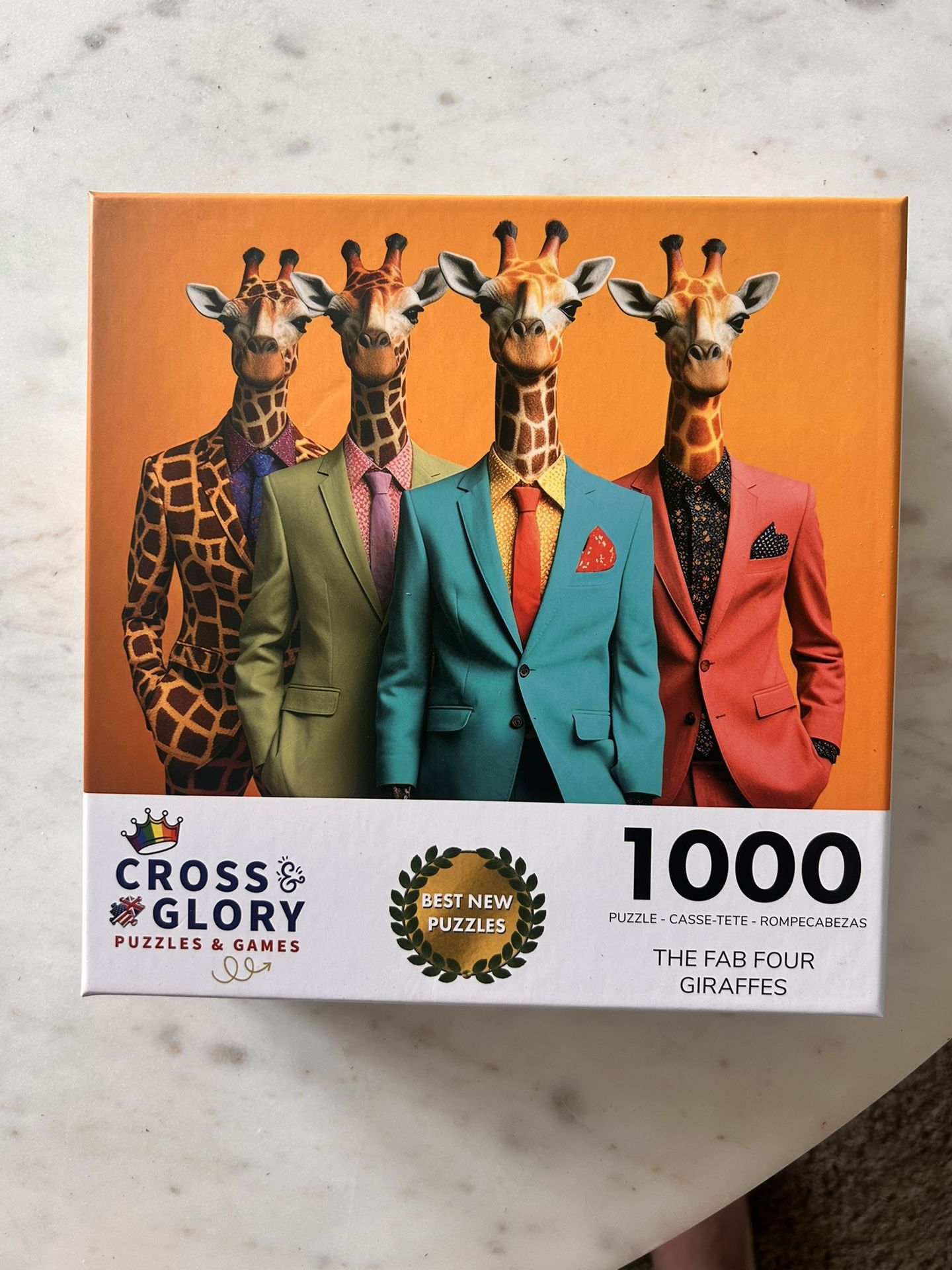 Cross And Glory - The Fab 4 Giraffes - 1000 Piece Puzzle