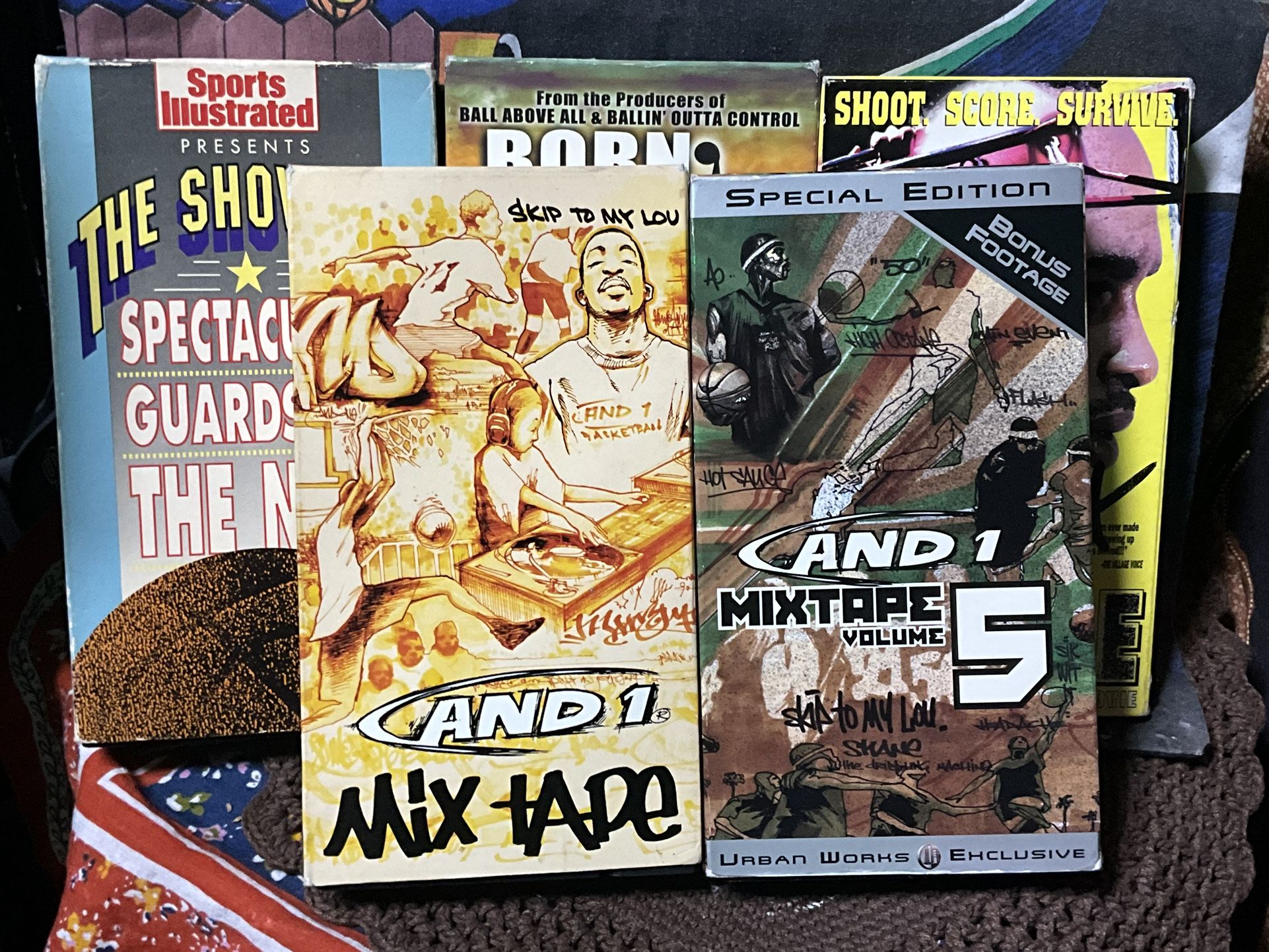 SUPER RARE Original And 1 Mixtapes Vol. 1&5 PLUS 3 Other OOP Basketball VHS  Born To