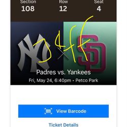 Yankees At Padres Tickets | May 24&25