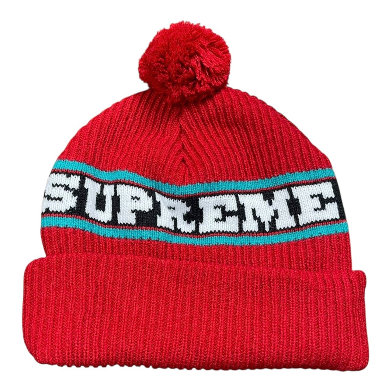 RARE Supreme New York Big Stripe Beanie Red (FW24) One Size Fits All OSFA Skater