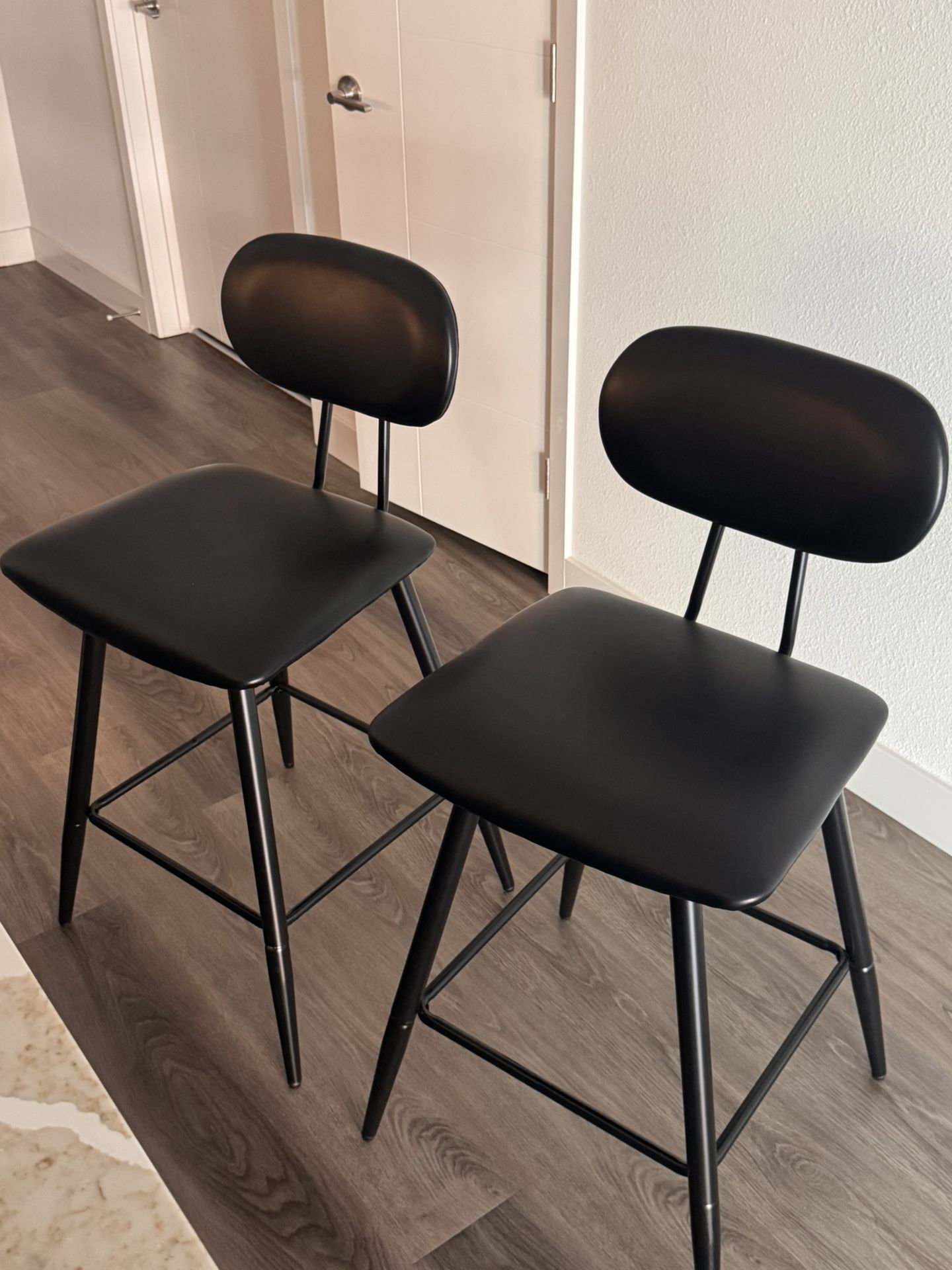 Leather Counter & Bar Stools (Set of 2)