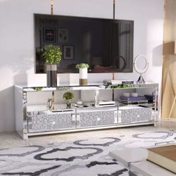 Mirrored Tv Stand 