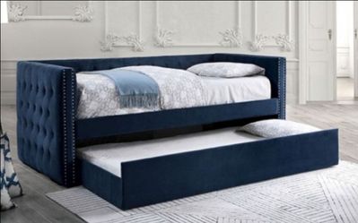 Brand New Blue Twin Size Daybed w Trundle Bed