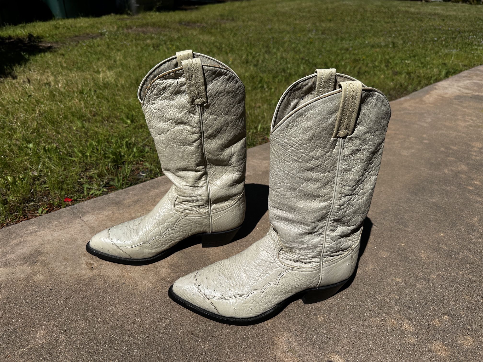 Tony Lama Ostrich Skin Cowboy Boots