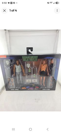 NIB 6" CASEY JONES APRIL O'NEIL TEENAGE MUTANT NINJA TURTLES ACTION FIGURE NECA