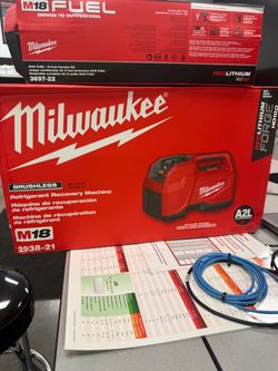 Milwaukee M18 Brushless Refrigerant Recovery Machine – Model 2938-21
