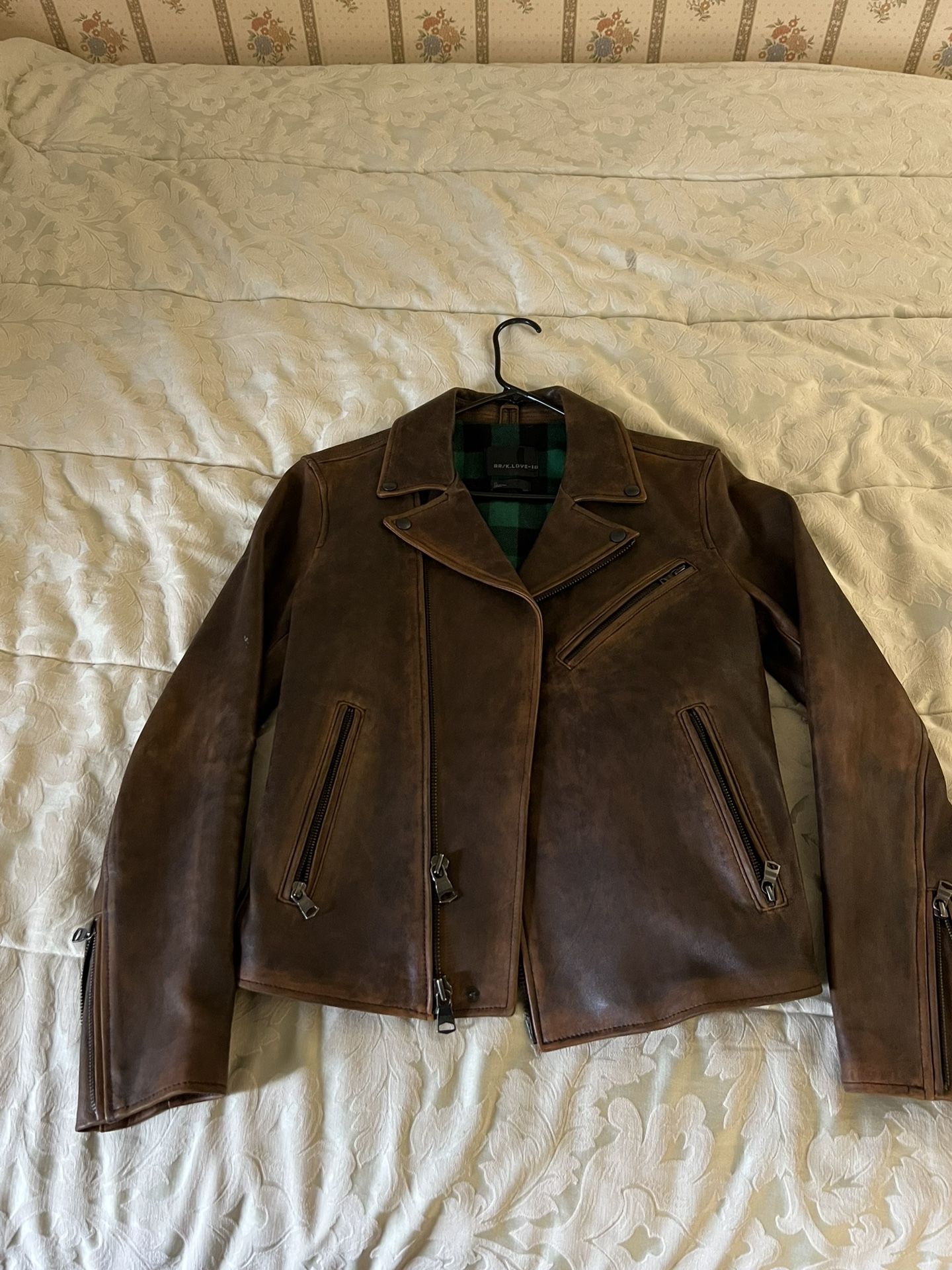 Banana republic kevin hotsell love leather jacket