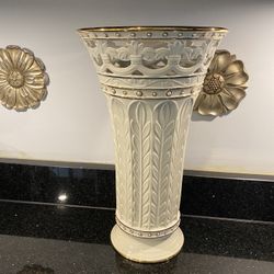 Lenox Wedding Florentine & Pearl Porcelain Very Large 16” Vase