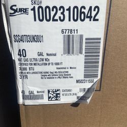 Sure Comfort 40 Gallon Gas Water Heater 