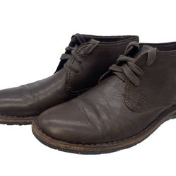 John Varvatos Brown Leather Chukka Ankle Hipster Boots Lace Up Men’s Size 7