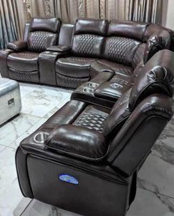 New Luxury Power Recliner Sectional Couch.  Free Delivery!