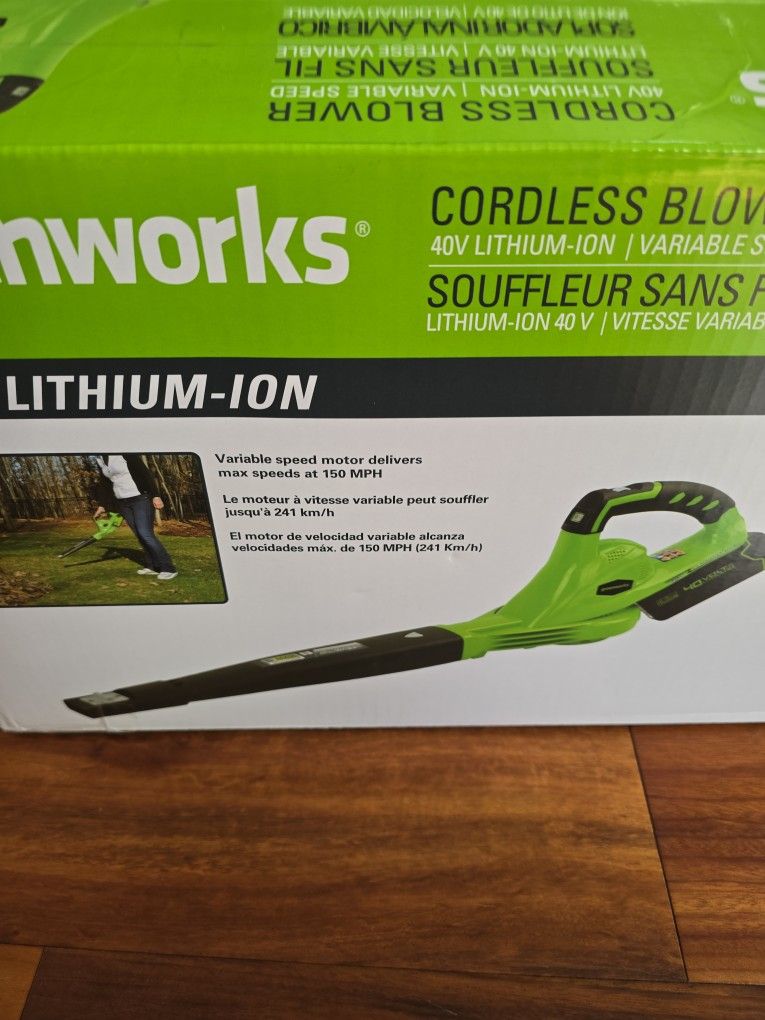 Greenworks 40v Cordless Leaf Blower