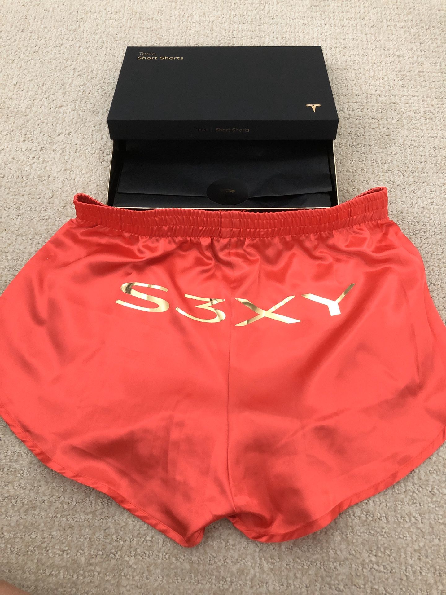 BRAND NEW NEVER USED TESLA S3XY SHORTS!!!