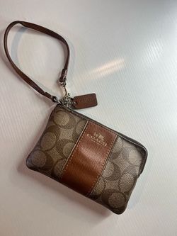 Vintage Coach Signature Brown Wristlet – Authentic – Well Loved