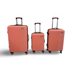 TRAVELERS CLUB Basette 3-Pc. Hardside Luggage Set - Coral