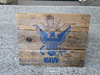 Handpainted Navy Sign