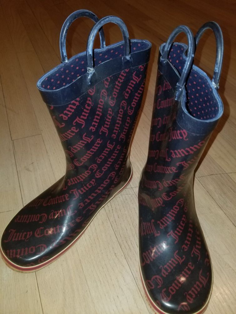 Juicy couture rain boots kids size 3