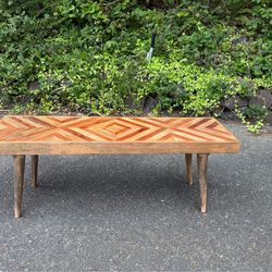 Decorative wooden bench