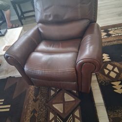 2 Brown Leather Recliners And Love Seat!