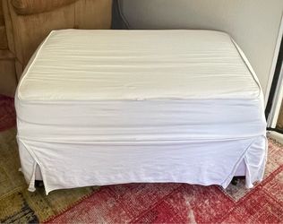 Large white Ottoman