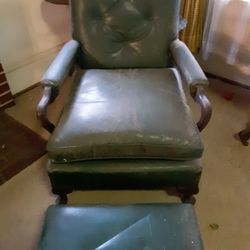 Antique Chair and Ottoman