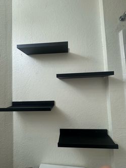 Black Floating Wall Shelf