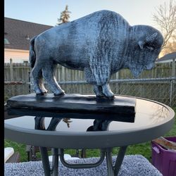 The Old Gray Buffalo Statue