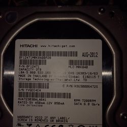 3tb hard drive from a Hitachi computer tower can be used or used for parts for 100$