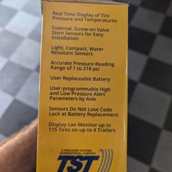 TST TPMS Tire Pressure Monitor System. 