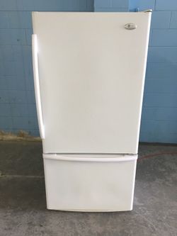 White Bottom Freezer Refrigerator