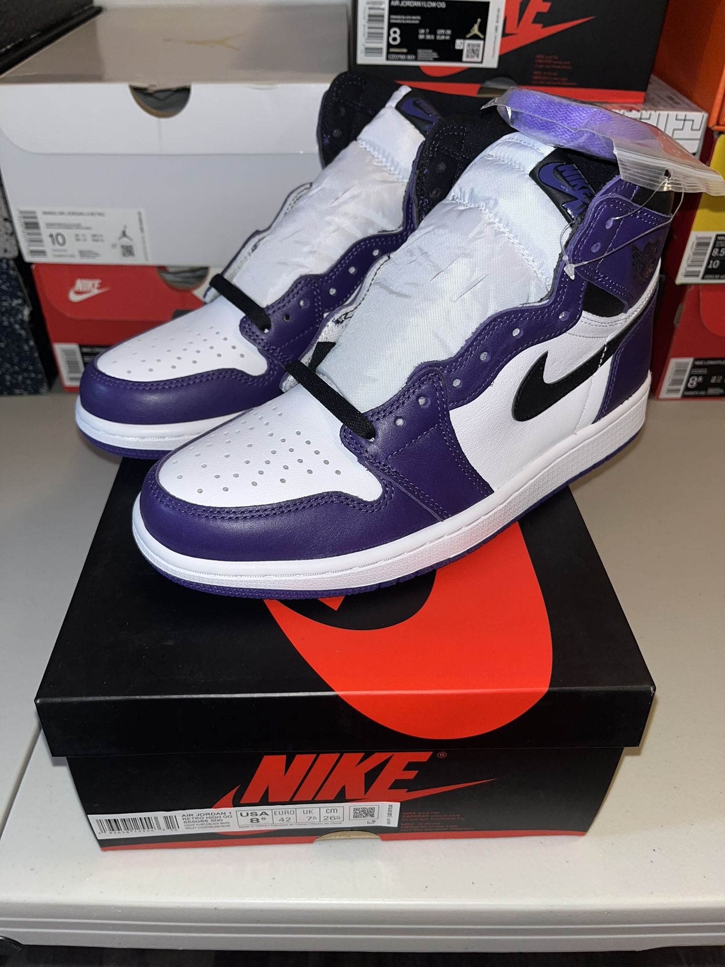 Nike Air Jordan1 Court Purple 26.5 - www.sorbillomenu.com