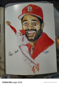 Wizard "Ozzie" Smith illustration Beckett magazine