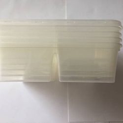 NEW! Set of 5 storage Containers - 2 sections