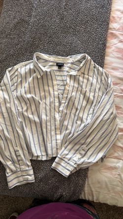Torrid Striped Button-Up Shirt