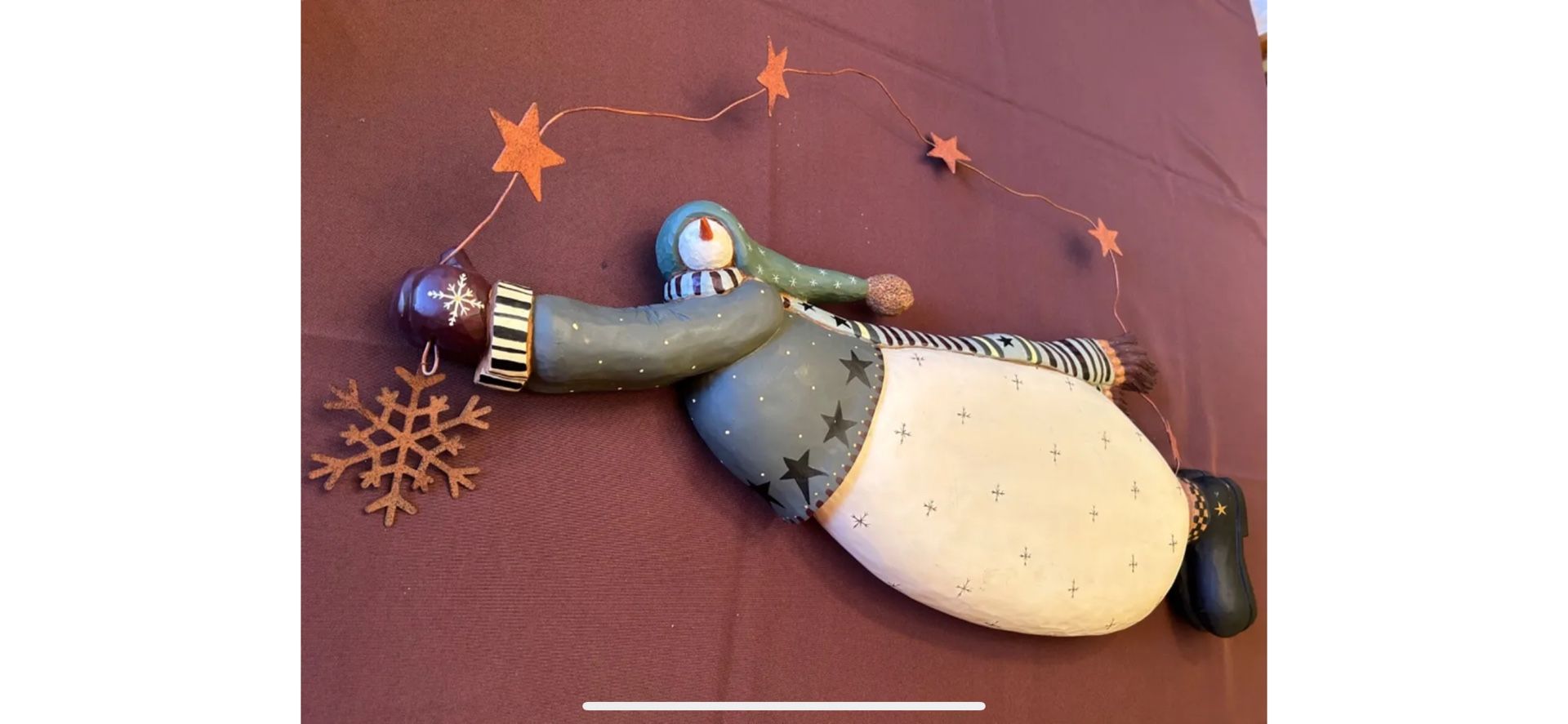 Williraye Flying Snowman Large (28") Hanging WW2620