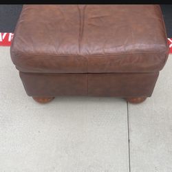 Leather Ottoman 