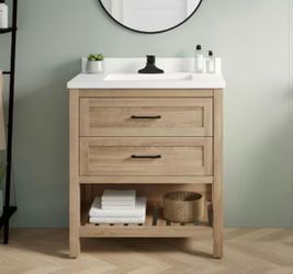 24” Bathroom Vanity with Sink and Faucet