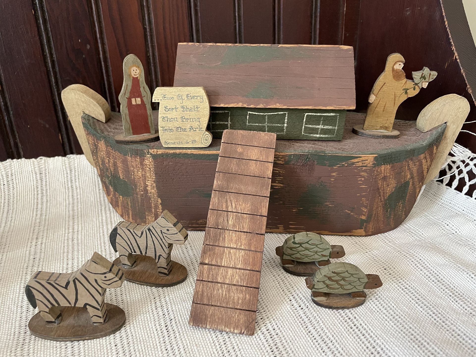Antique Handmade Noah’s Ark