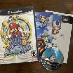 Super Mario Sunshine (Nintendo GameCube, 2002) CIB Complete Tested Manual Insert