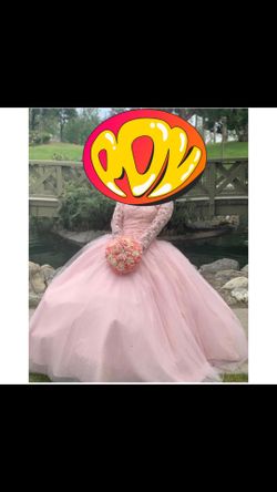 blush pink quinceañera dress