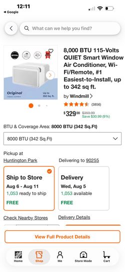 Air conditioner 8000btu