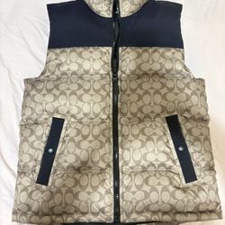 Coach Signature Down Vest size small men
