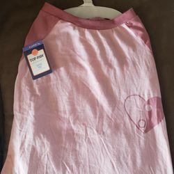 Pink Heart Brand New Top Paw Size X-Large Dog Shirt
