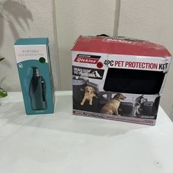 New Dog Car Seat Cover Only $25, New Dog Water Bottle $10 / Nuevo protector carro de perros $25, Botella Agua Especial Perro $10 Nueva