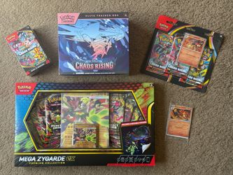 Pokémon Mega Zygarde ex Chaos Rising Sealed Lot - Booster Bundle, 3-Pack Blister, ETB